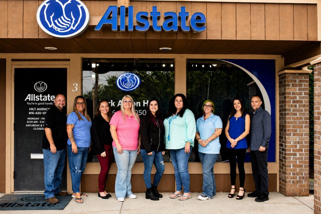 The Hilt Brothers Agency Allstate team outside the Gladstone, MO office